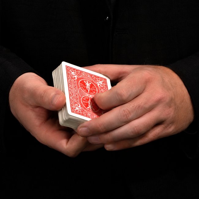 A close-up demonstration of the top palm